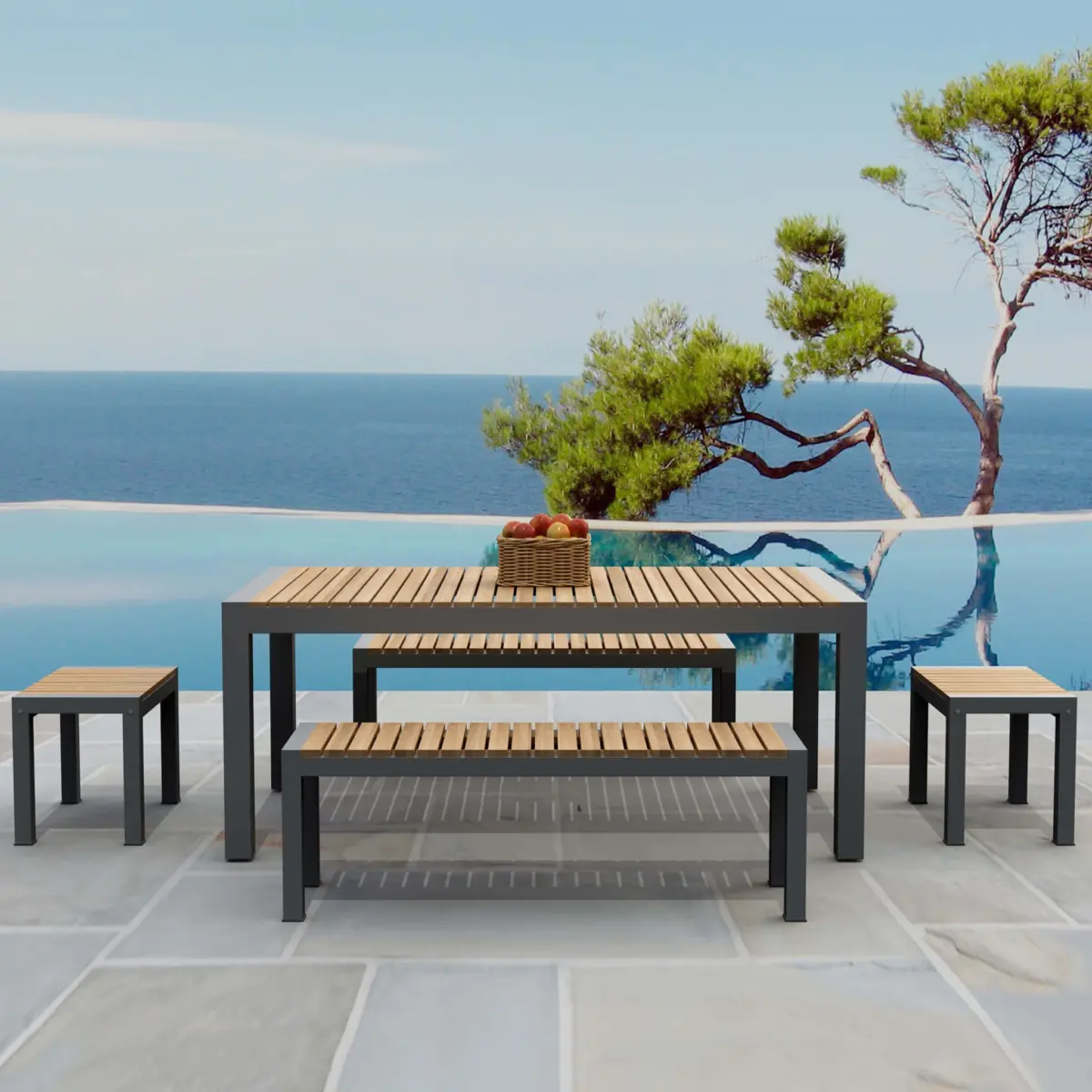 Anderson Teak - Seville 5- Pieces Rectangular Dining Set - Image 1