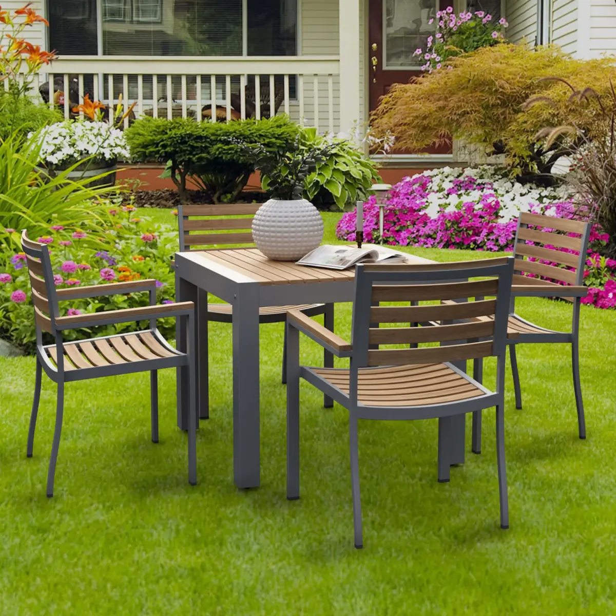 Anderson Teak - Seville 5-Pieces Square Dining Set - Image 1