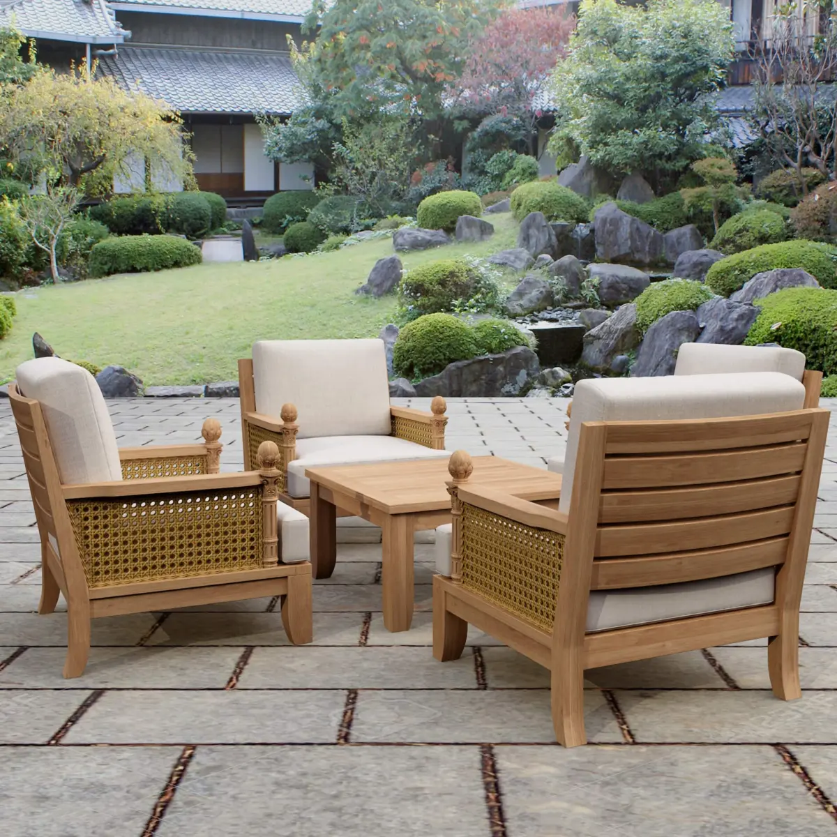 Anderson Teak - SET-55 5-pc Luxe Modular Deep Seating Set - Image 1