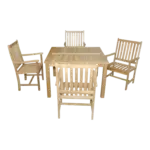 Anderson Teak - Windsor Wilshire 5-Pieces Dining Set - Image 5