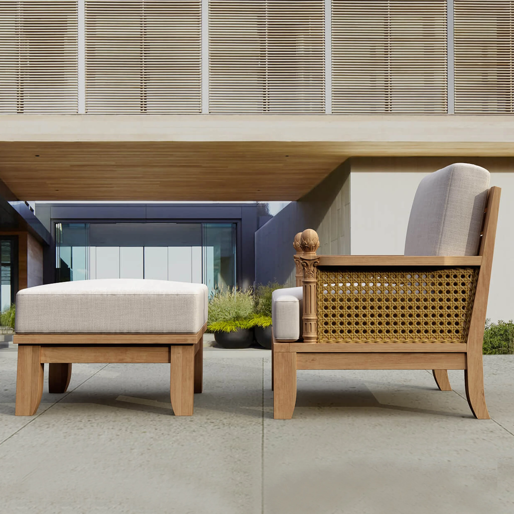 SET-70.panoramic Anderson Teak - Luxe 2-Pieces Modular Set - Image 1