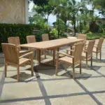 Anderson Teak - Bahama Stackable Sahara 9-Pieces Rectangular Dining Set A - Image 3