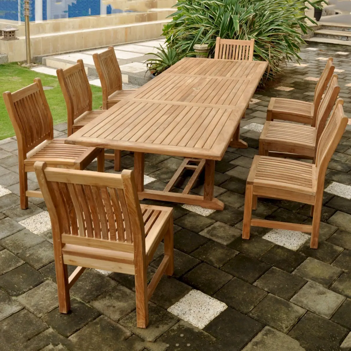 Anderson Teak - Bahama Sahara 9-Pieces 10' Rectangular Dining Set - Image 1