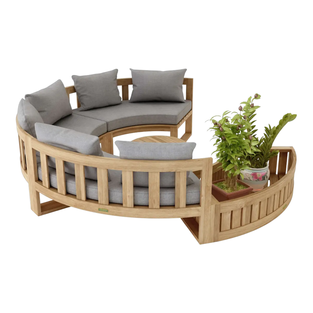Anderson Teak - SET-808 Circular Modular Deep Seating Set - Image 3
