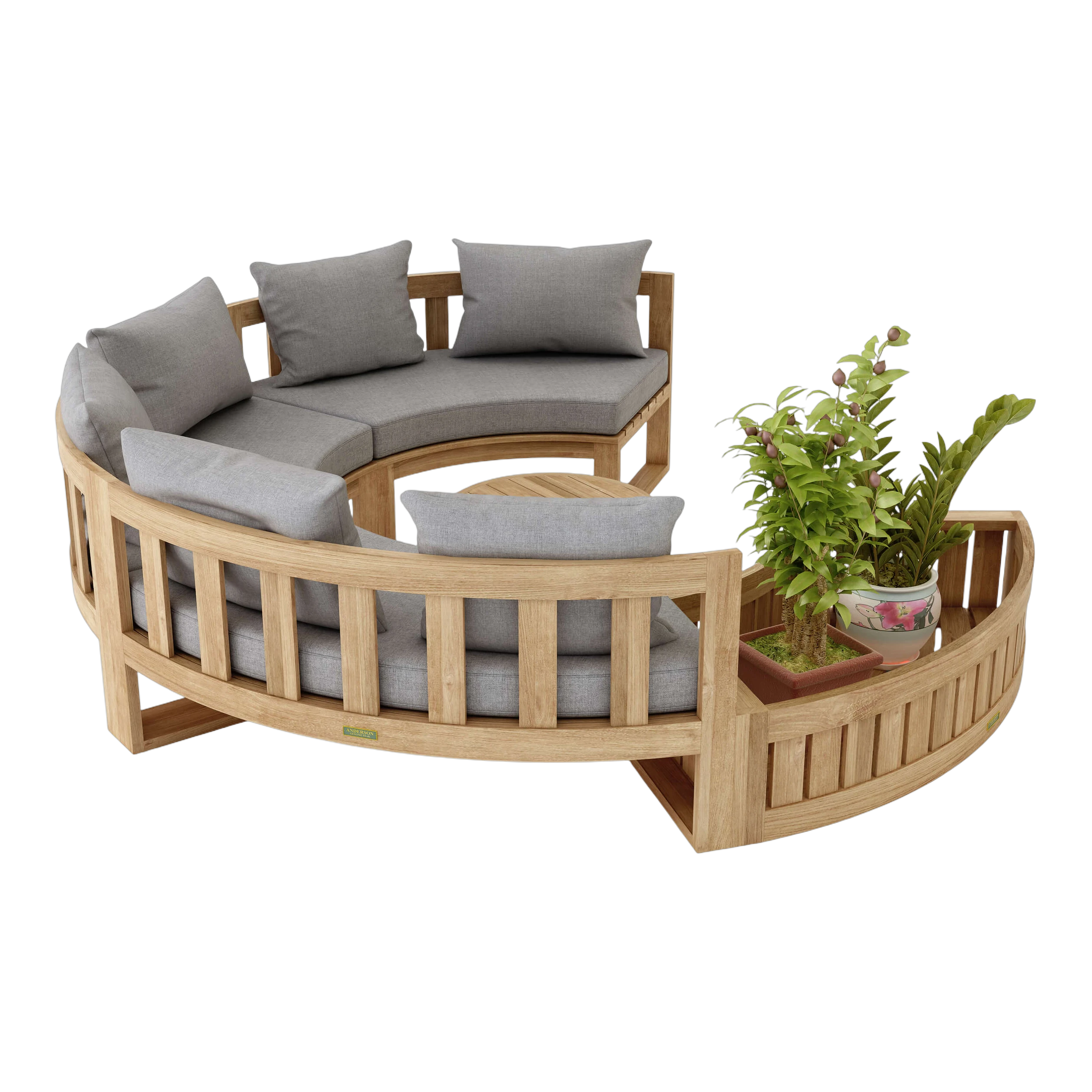 SET-808.1 Anderson Teak - SET-808 Circular Modular Deep Seating Set - Image 3
