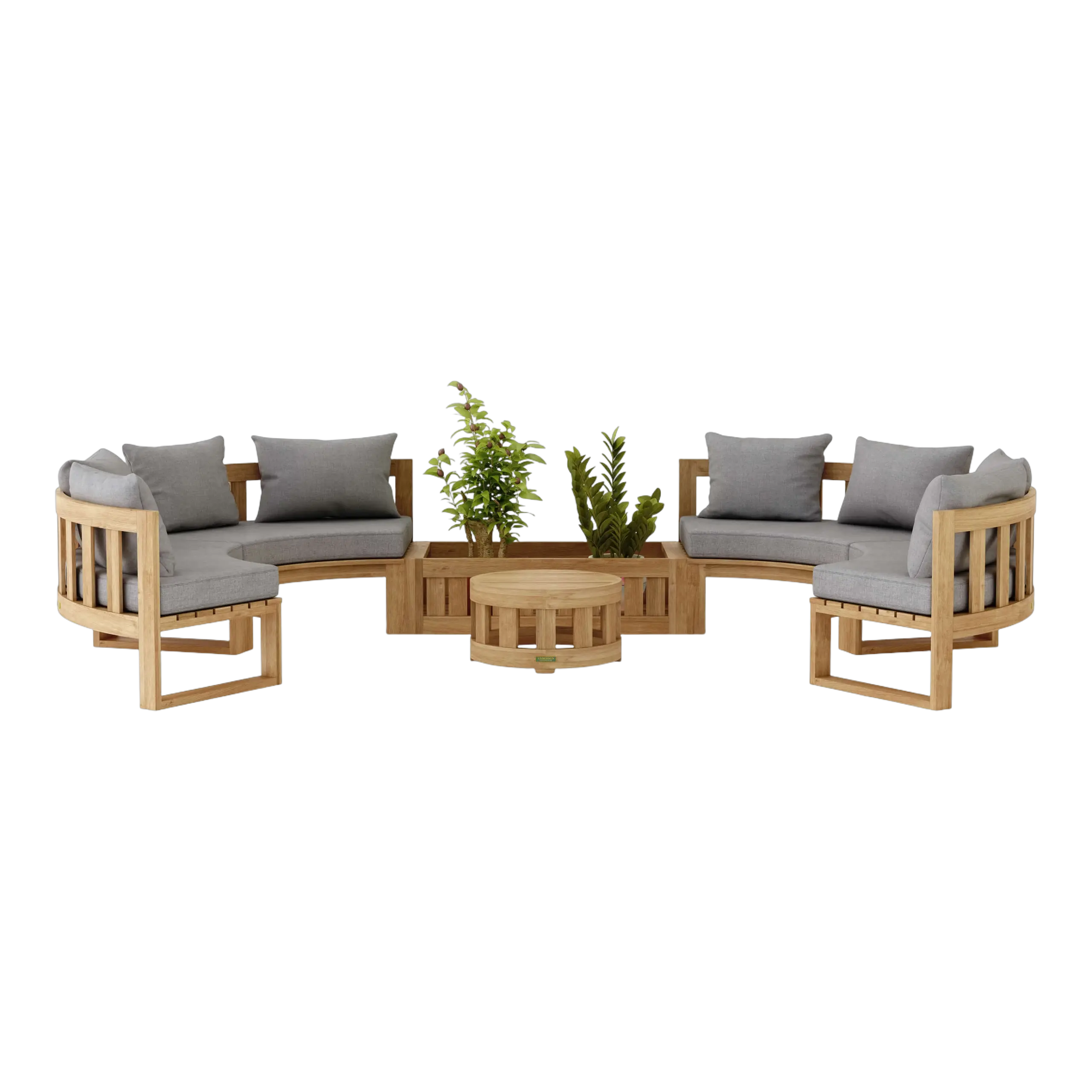 SET-809 Anderson Teak - SET-809 Circular Modular Deep Seating Set - Image 3