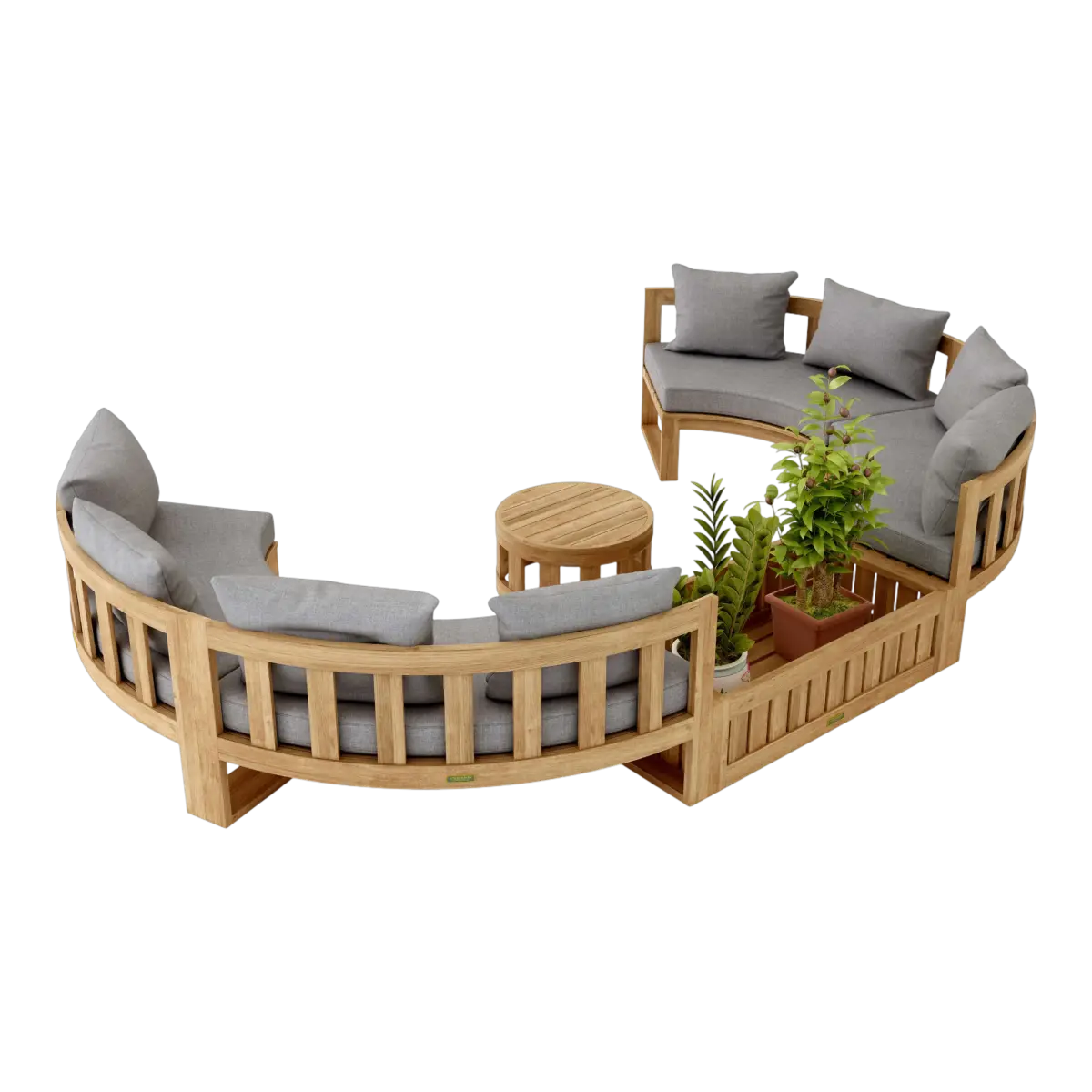 Anderson Teak - SET-809 Circular Modular Deep Seating Set - Image 4