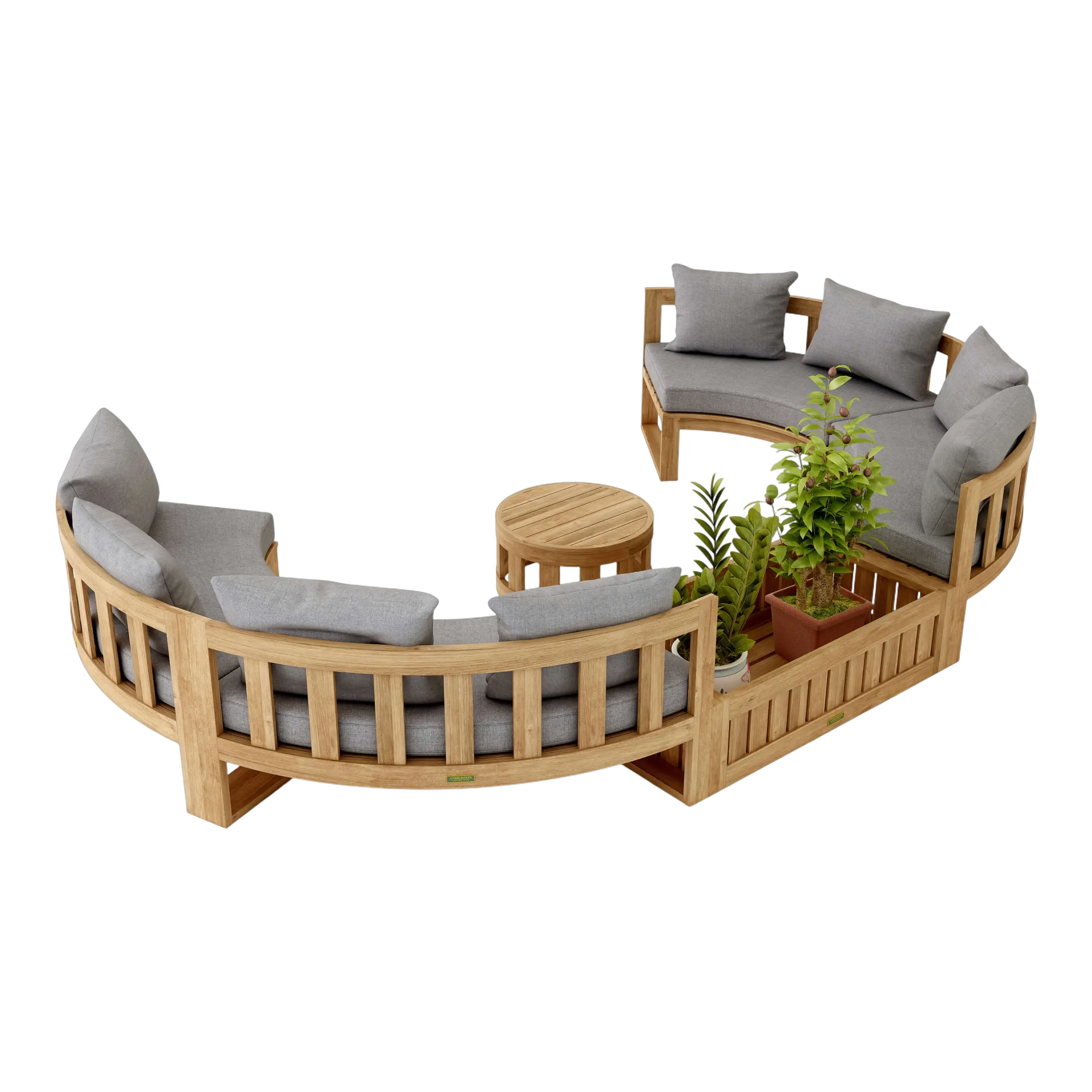 SET-809.2 Anderson Teak - SET-809 Circular Modular Deep Seating Set - Image 4