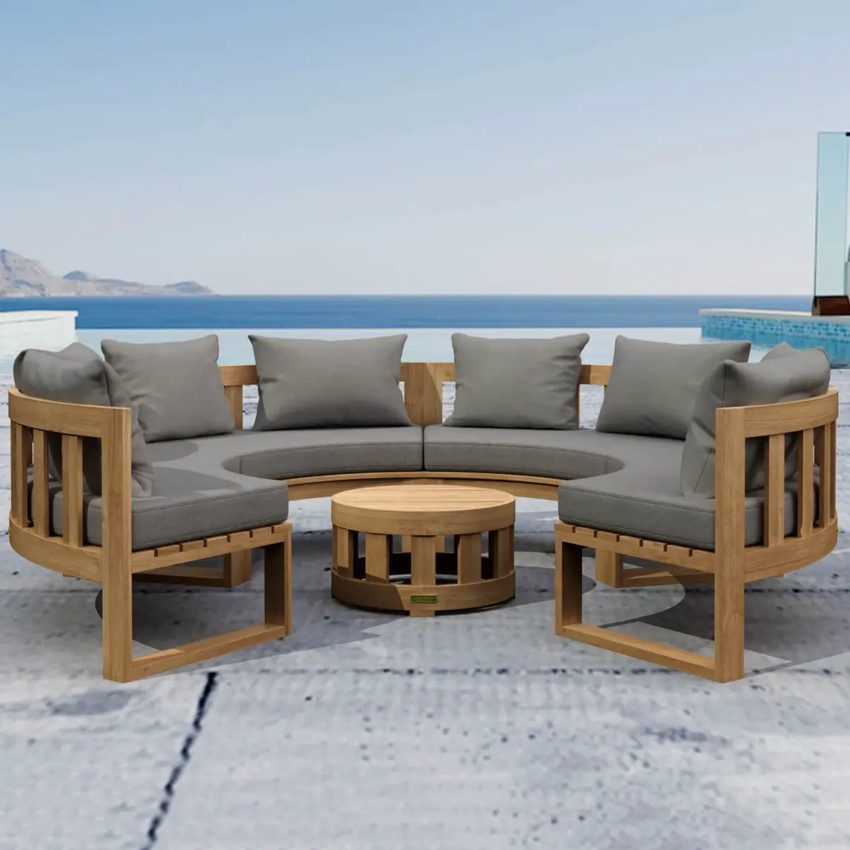 Anderson Teak - SET-810 Circular Modular Deep Seating Set - Image 1