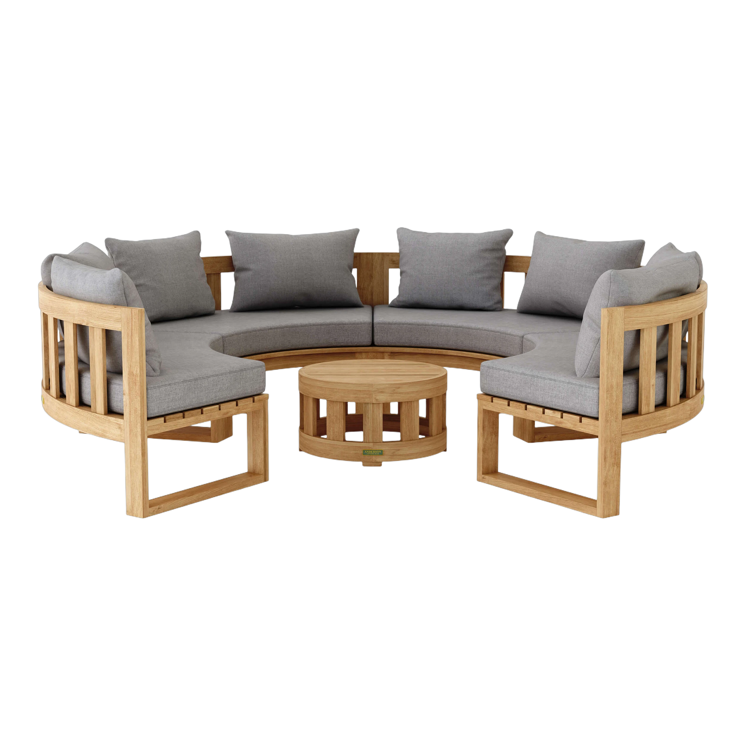 SET-810 Anderson Teak - SET-810 Circular Modular Deep Seating Set - Image 4
