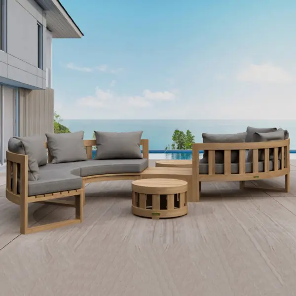 Anderson Teak - SET-813 Circular Modular Deep Seating Set