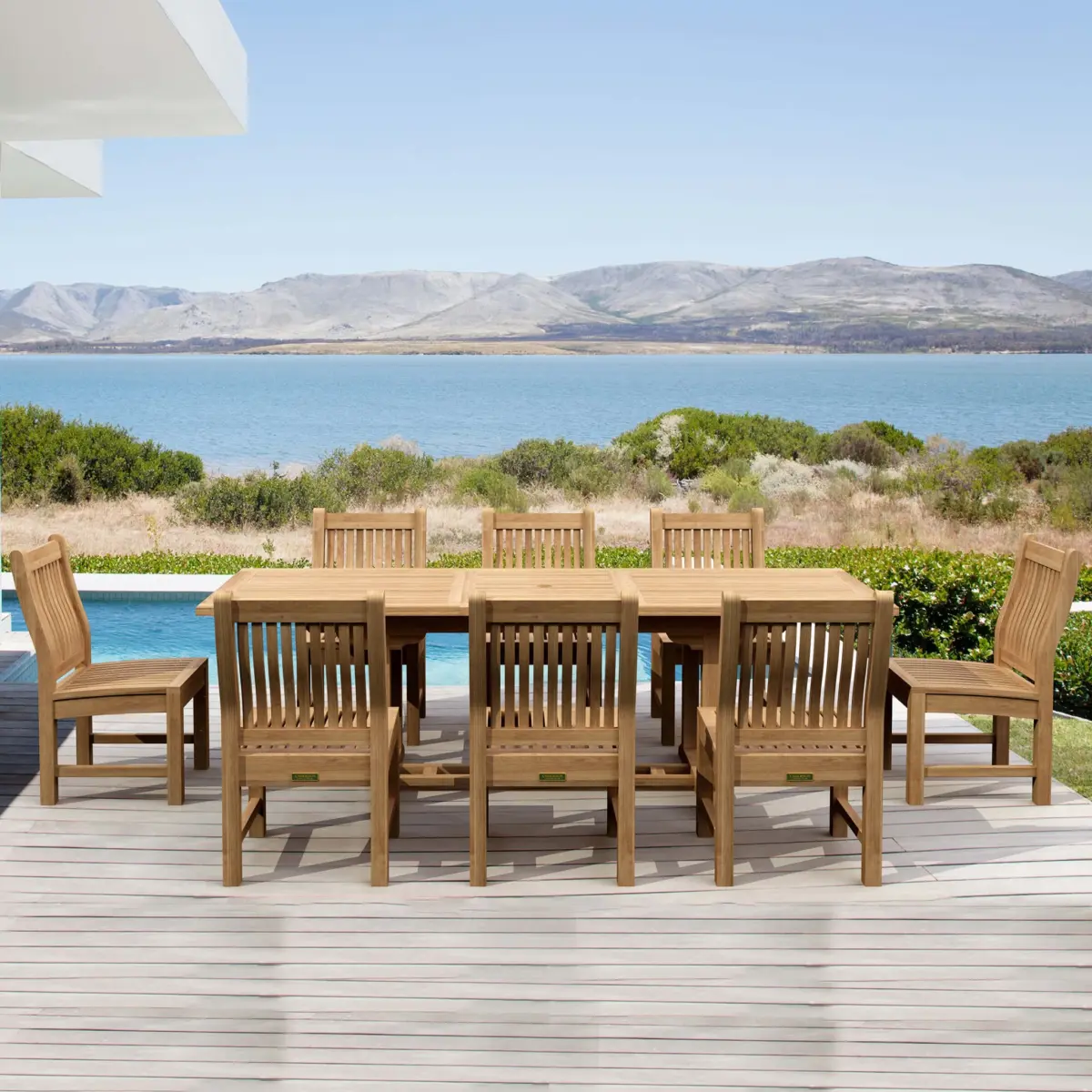 Anderson Teak - Bahama Sahara 9-Pieces 8' Rectangular Dining Set - Image 2