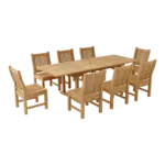 Anderson Teak - Bahama Sahara 9-Pieces 8' Rectangular Dining Set - Image 3