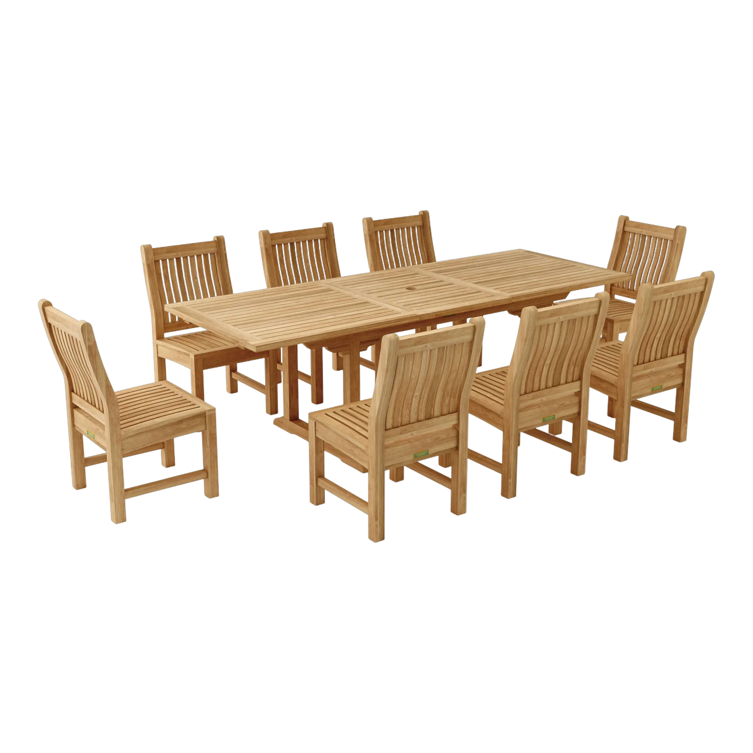 SET-81_whitestudio.01 Anderson Teak - Bahama Sahara 9-Pieces 8' Rectangular Dining Set - Image 3