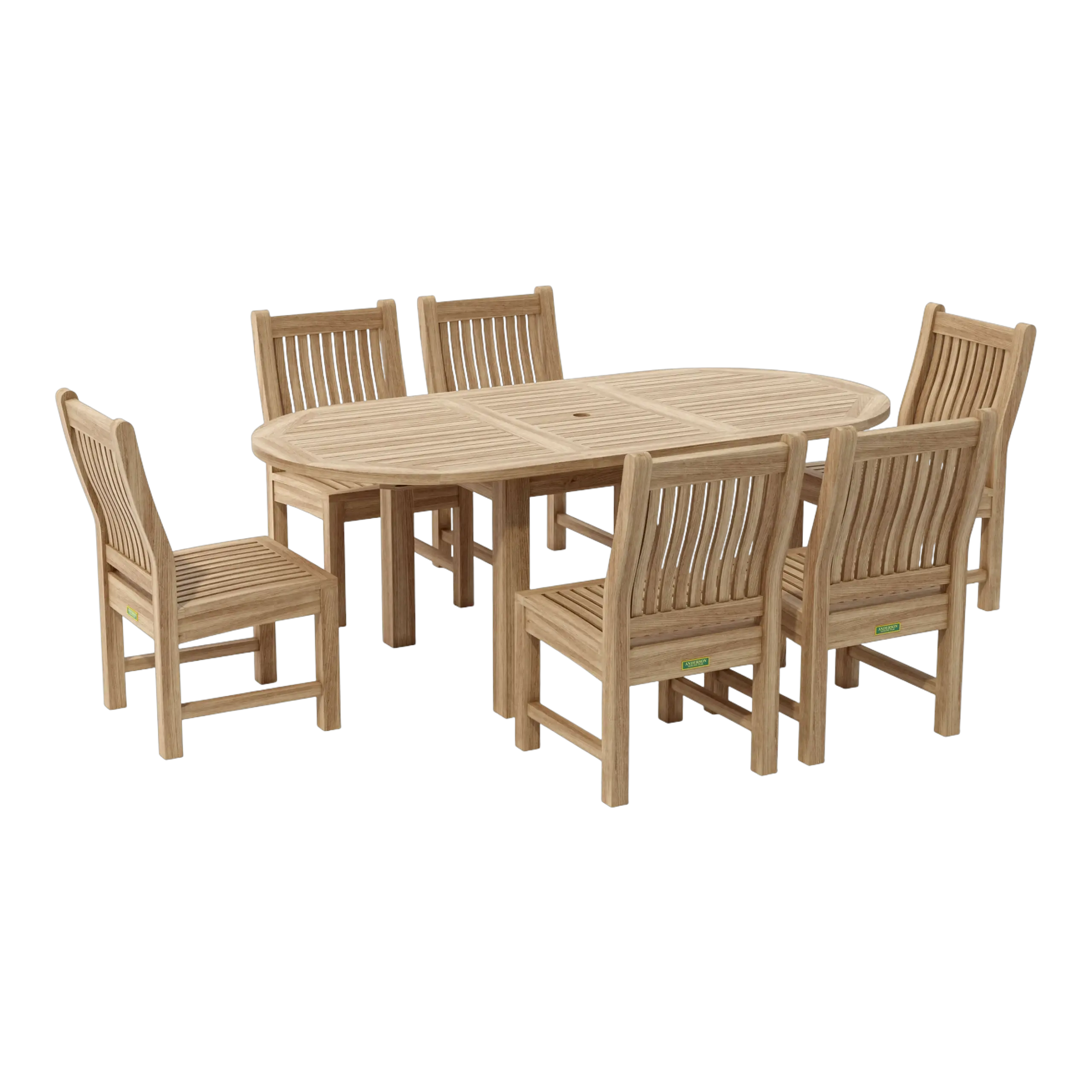 SET-82_white-studio-01 Anderson Teak - Bahama Sahara 7-Pieces 8' Rectangular Dining Set - Image 2