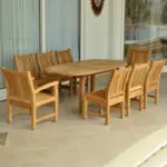 Anderson Teak - Bahama Sahara 9-Pieces 78" Oval Dining Set - Image 3
