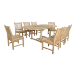 Anderson Teak - Bahama Sahara 9-Pieces 87" Oval Dining Set - Image 4