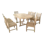 Anderson Teak - Bahama Sahara 9-Pieces 87" Oval Dining Set - Image 6