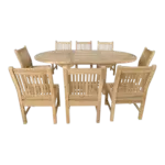 Anderson Teak - Bahama Sahara 9-Pieces 87" Oval Dining Set - Image 5