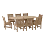 Anderson Teak - Bahama Sahara 9-Pieces 87" Oval Dining Set - Image 2