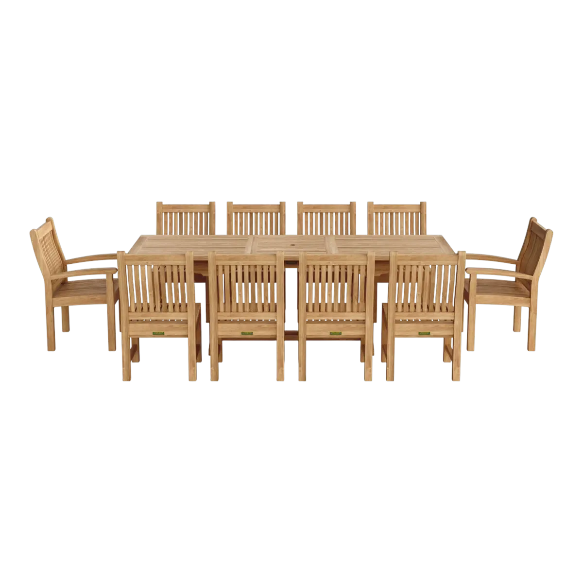 Anderson Teak - Bahama Sahara 11-Pieces 8' Rectangular Dining Set - Image 3