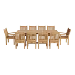 Anderson Teak - Bahama Sahara 11-Pieces 8' Rectangular Dining Set - Image 3