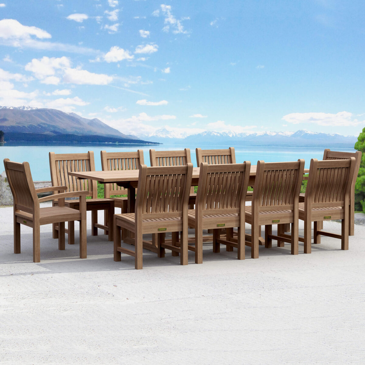 Anderson Teak - Bahama Sahara 11-Pieces 8' Rectangular Dining Set - Image 1