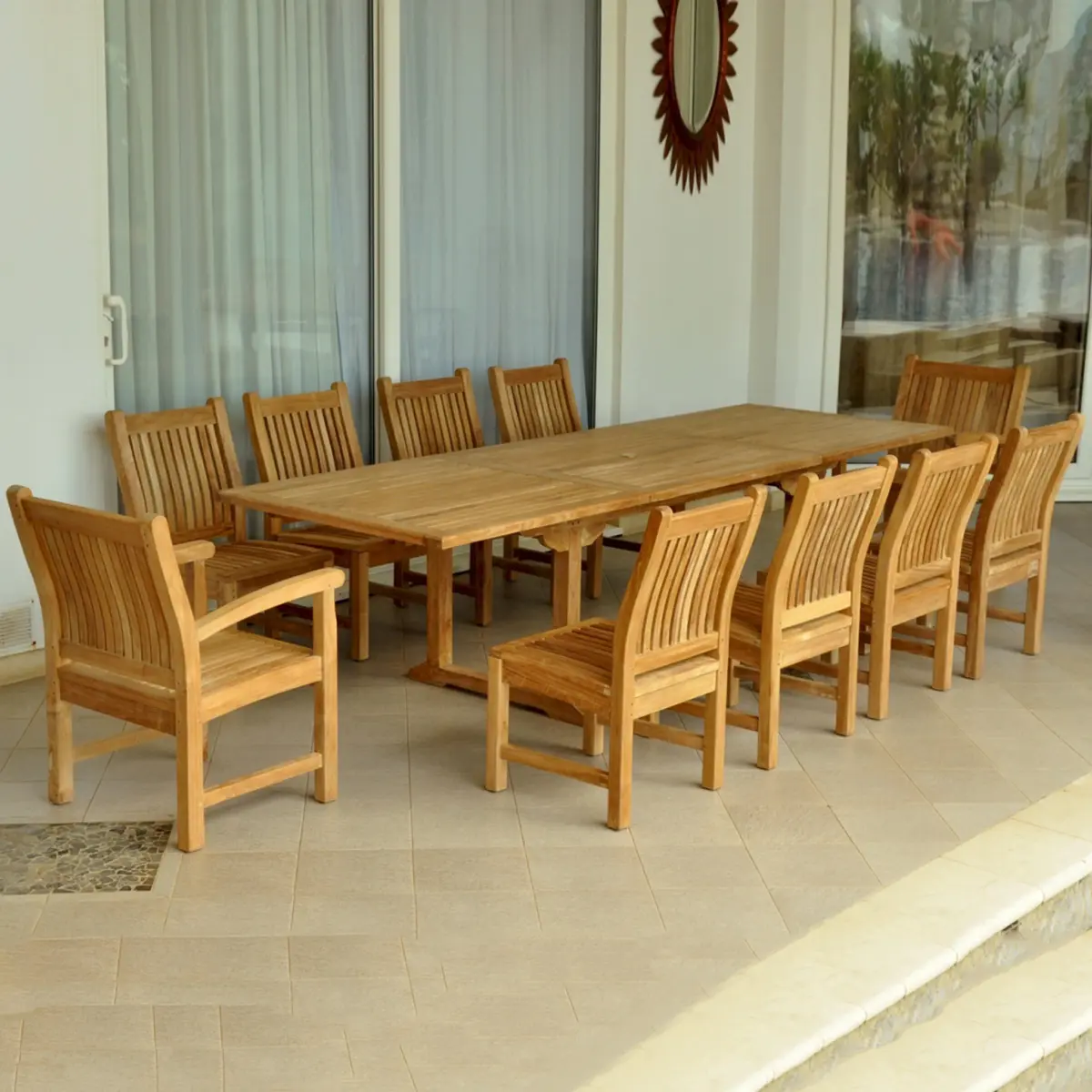 Anderson Teak - Bahama Sahara 11-Pieces 10' Rectangular Dining Set - Image 1