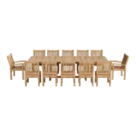 Anderson Teak - Valencia Sahara 13-Pieces Rectangular Dining Set - Image 4