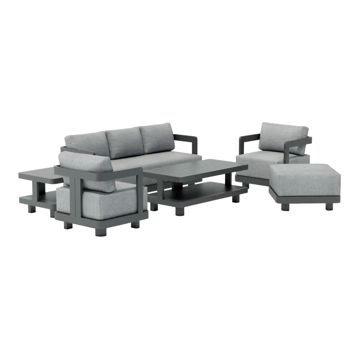 Anderson Teak - SET-901-AL 6-pc Granada Aluminum Deep Seating - Image 3