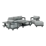 Anderson Teak - SET-901-AL 6-pc Granada Aluminum Deep Seating - Image 3