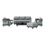 Anderson Teak - SET-901-AL 6-pc Granada Aluminum Deep Seating - Image 2