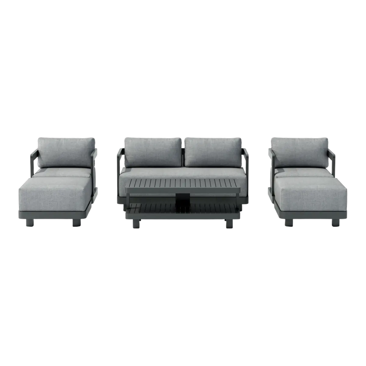 Anderson Teak - SET-902-AL 6-pc Granada Aluminum Deep Seating - Image 2
