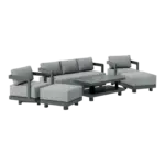 Anderson Teak - SET-903-AL 6-pc Granada Aluminum Deep Seating - Image 3