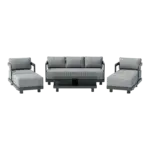 Anderson Teak - SET-903-AL 6-pc Granada Aluminum Deep Seating - Image 2