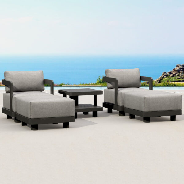 Anderson Teak - SET-905-AL 5-pc Granada Aluminum Deep Seating