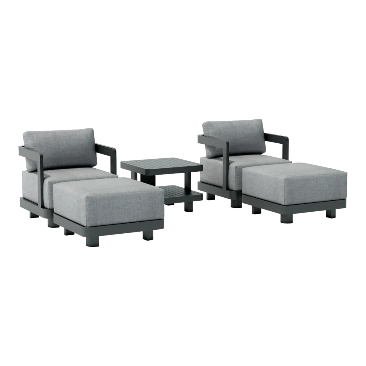 Anderson Teak - SET-905-AL 5-pc Granada Aluminum Deep Seating - Image 2