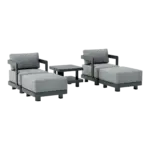 Anderson Teak - SET-905-AL 5-pc Granada Aluminum Deep Seating - Image 2