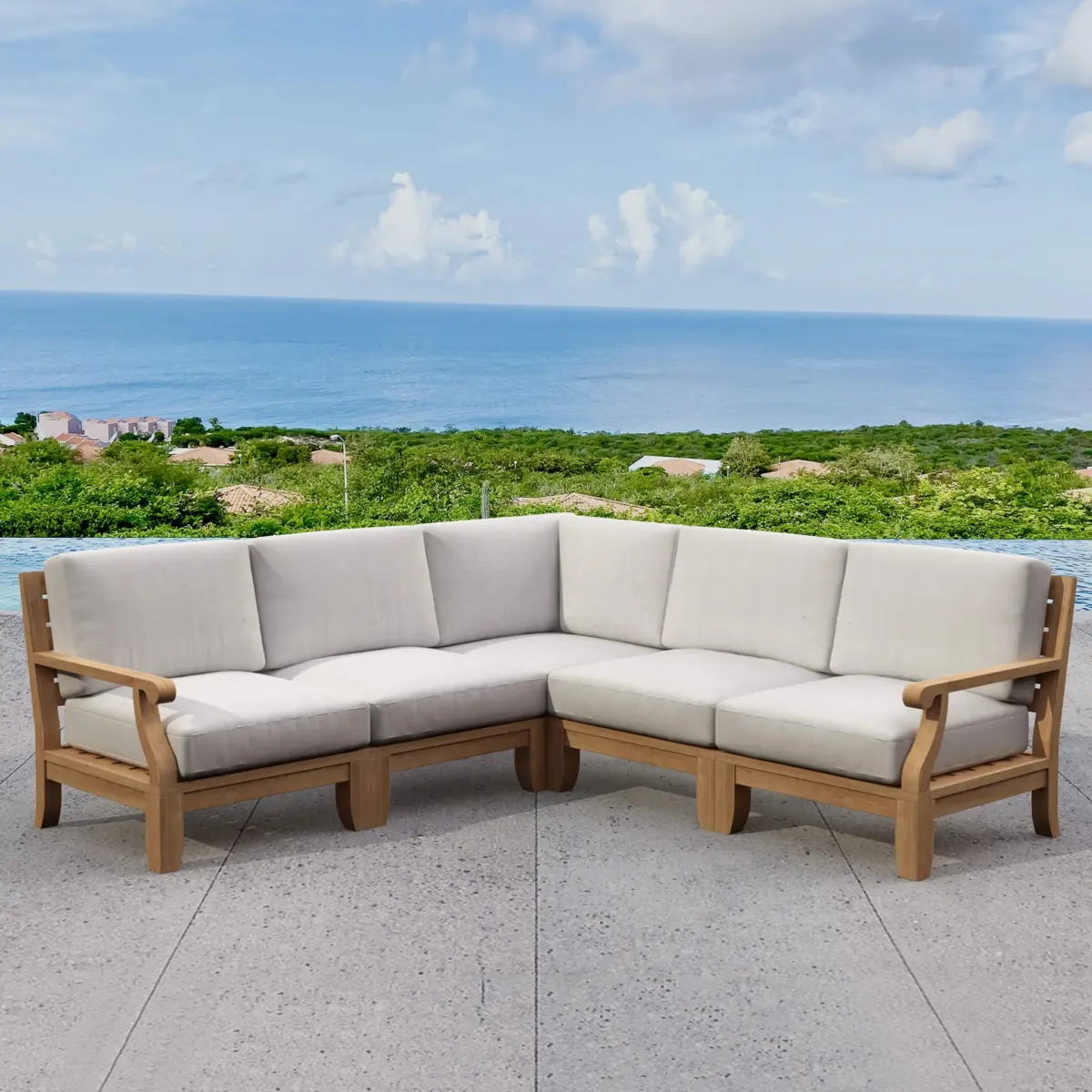 Anderson Teak - Riviera Luxe 5-Pieces Modular Set - Image 1