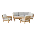 Anderson Teak - Riviera Luxe 7-Pieces Modular Set With Rectangular Table A - Image 2