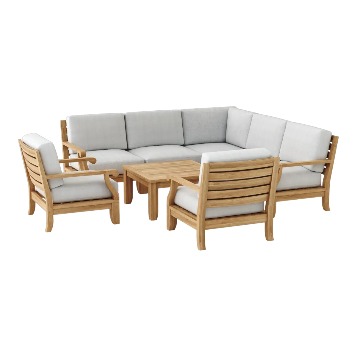 Anderson Teak - Riviera Luxe 8-Pieces Modular Set - Image 2