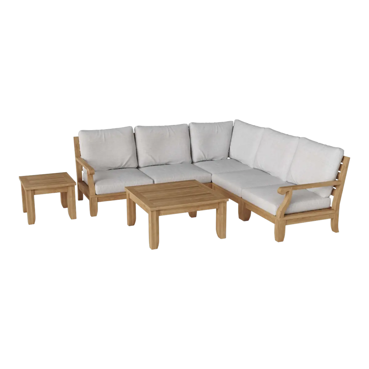 Anderson Teak - Riviera Luxe 7-Pieces Modular Set with Square Tables - Image 2