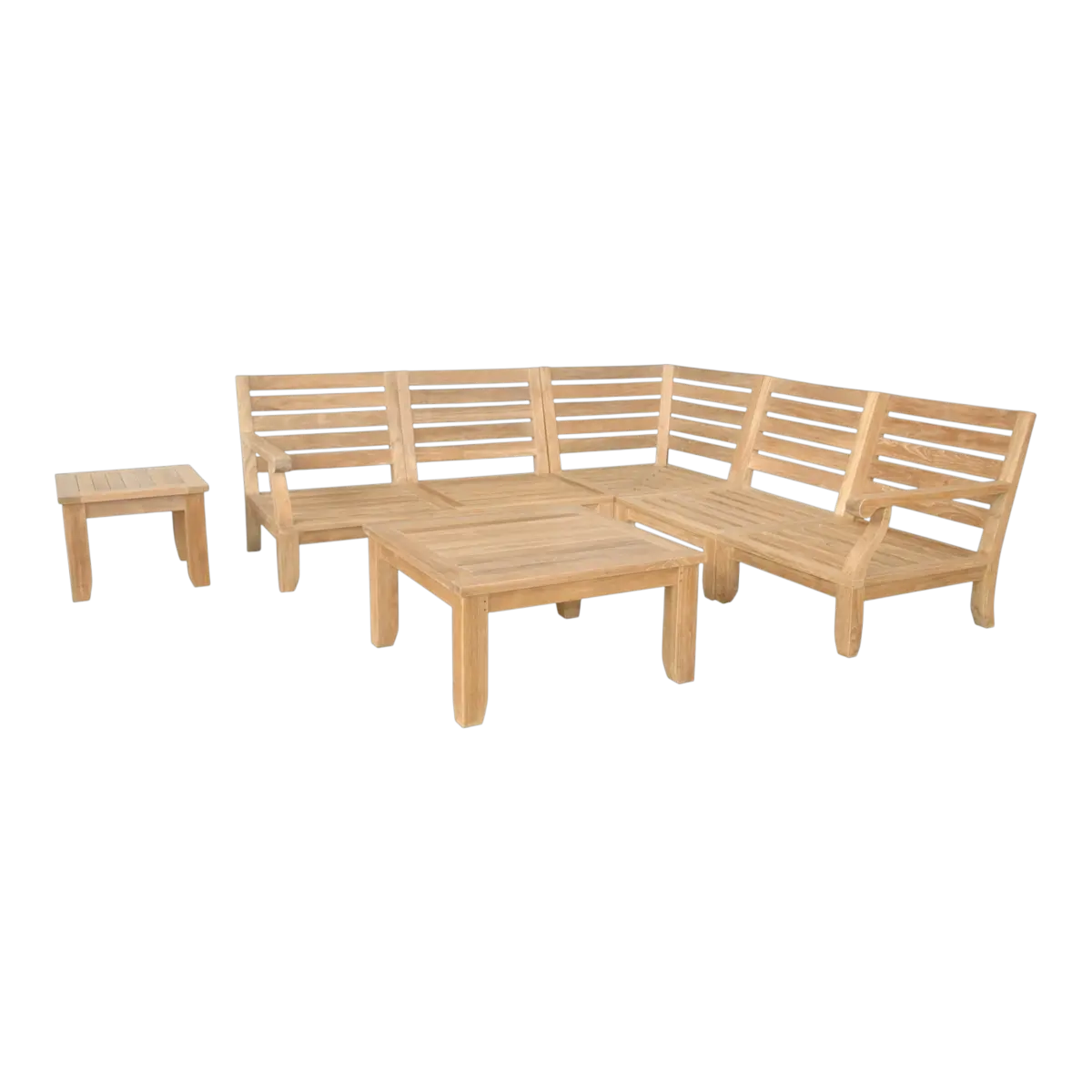 Anderson Teak - Riviera Luxe 7-Pieces Modular Set With Rectangular Table B - Image 2