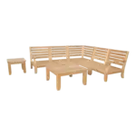 Anderson Teak - Riviera Luxe 7-Pieces Modular Set With Rectangular Table B - Image 2