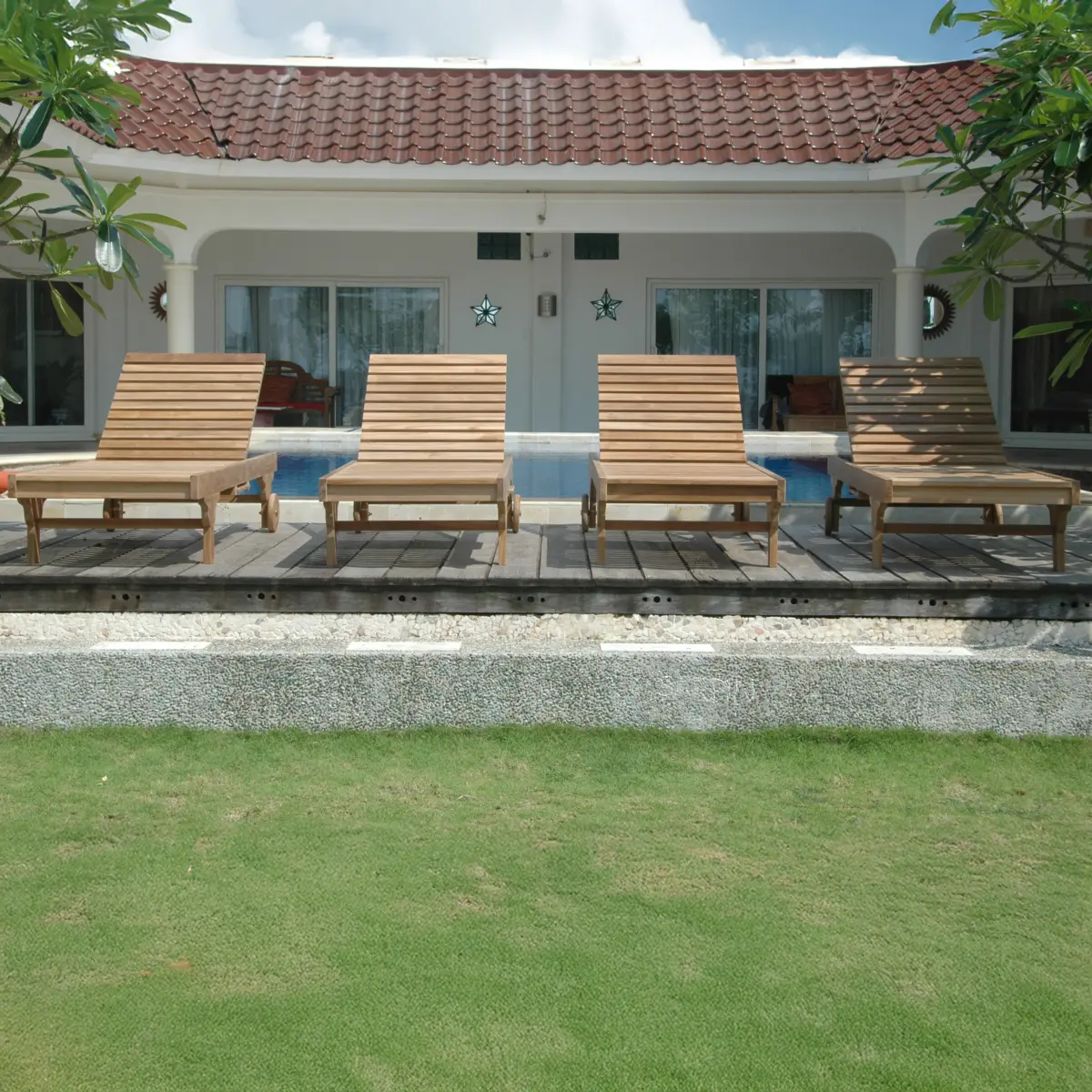 Anderson Teak - Capri Sun Lounger 4-Pieces Set - Image 1