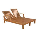 Anderson Teak - Brianna Double Sun Lounger with Arm - Image 2