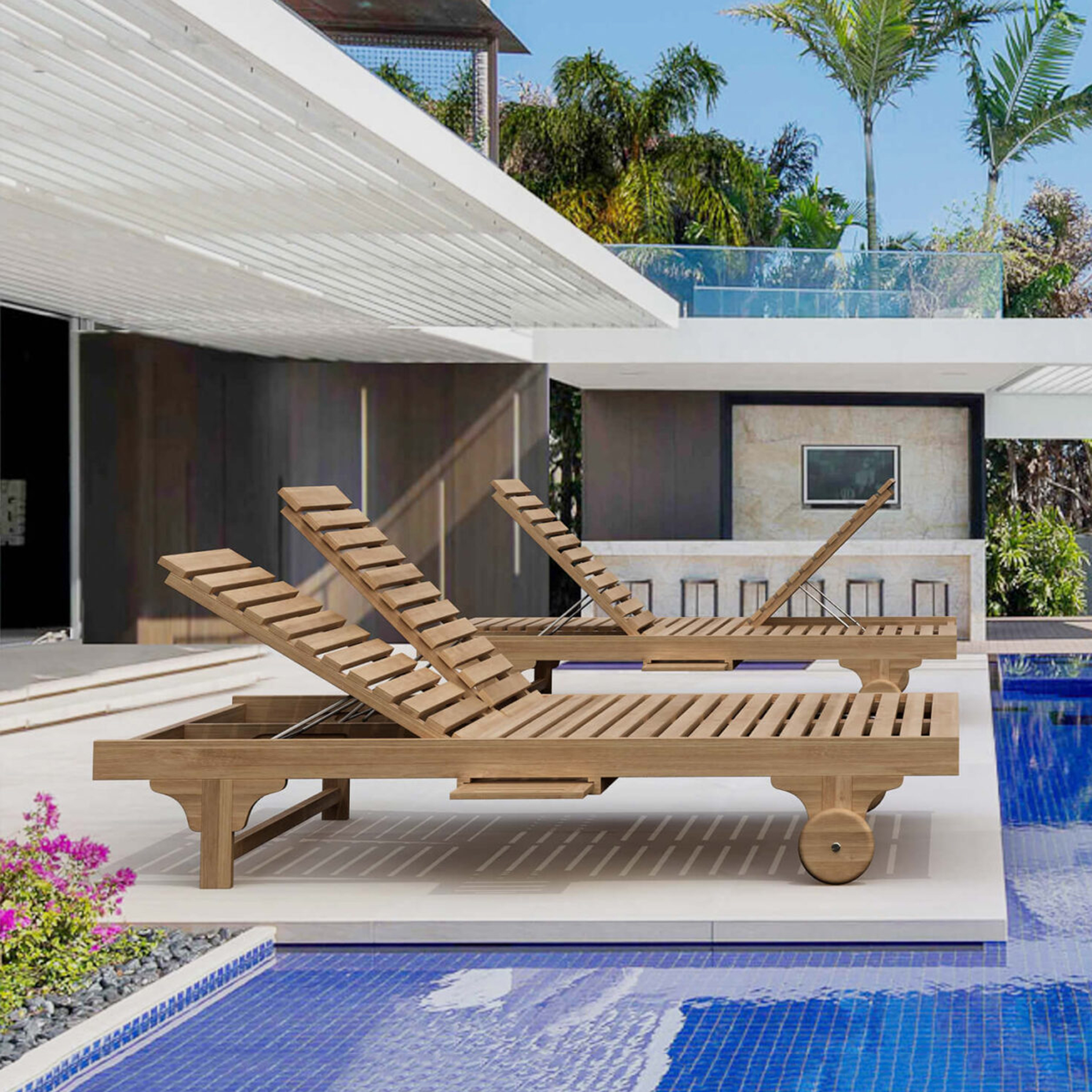 SL-282_panoramic.01-1 Anderson Teak - Bel-Air Double Sun Lounger Double Back - Image 7