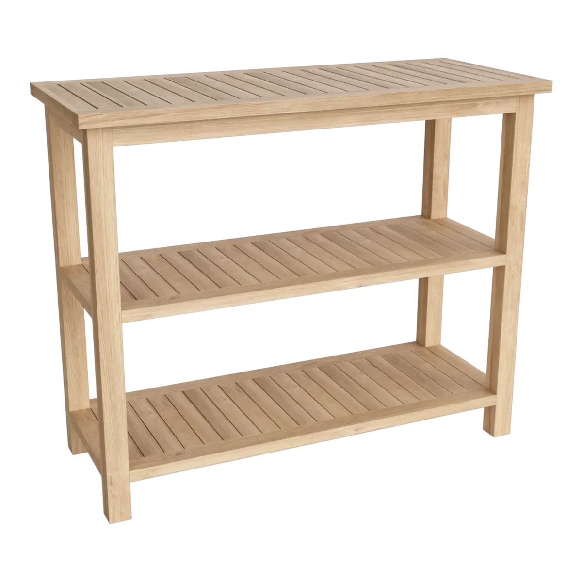 Towel Console with 2 Shelves Table