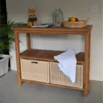 Anderson Teak - Towel Console w/ 2 Shelves Table - Image 7