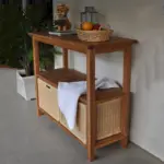 Anderson Teak - Towel Console w/ 2 Shelves Table - Image 6